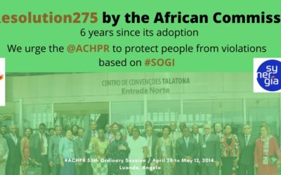 Press release – 6 years since Resolution 275