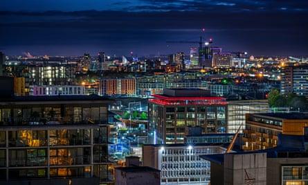 A night view over Manchester