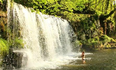 Lower Ddwli Falls Waterfall Woods, Brecon Beacons