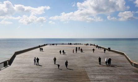 The recently reopened Hastings pier.