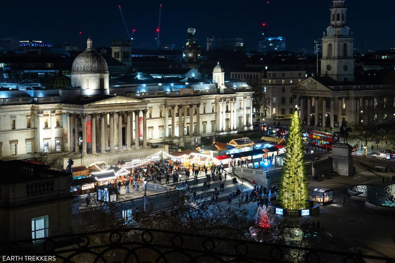 Trafalgar Square Christmas Lights | London Christmas Lights