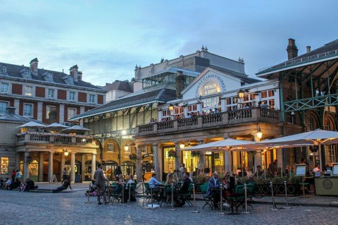 The famous plaza of Covent Garden Market in Central London