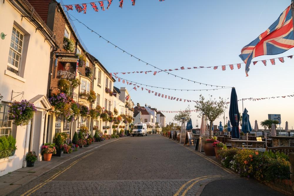 A sunny evening in Deal in Kent, one of the best seaside towns near London