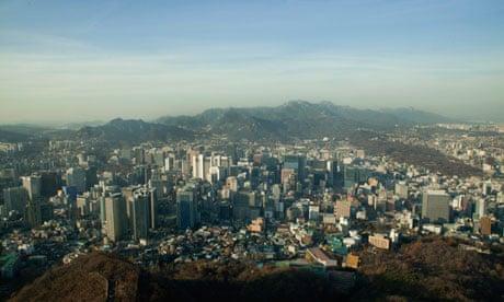 Seoul, South Korea shot from the air