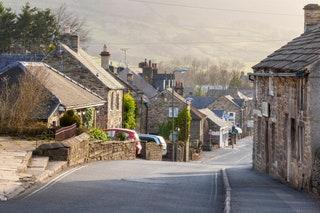 The Peak District village of Hathersage Derbyshire England UK