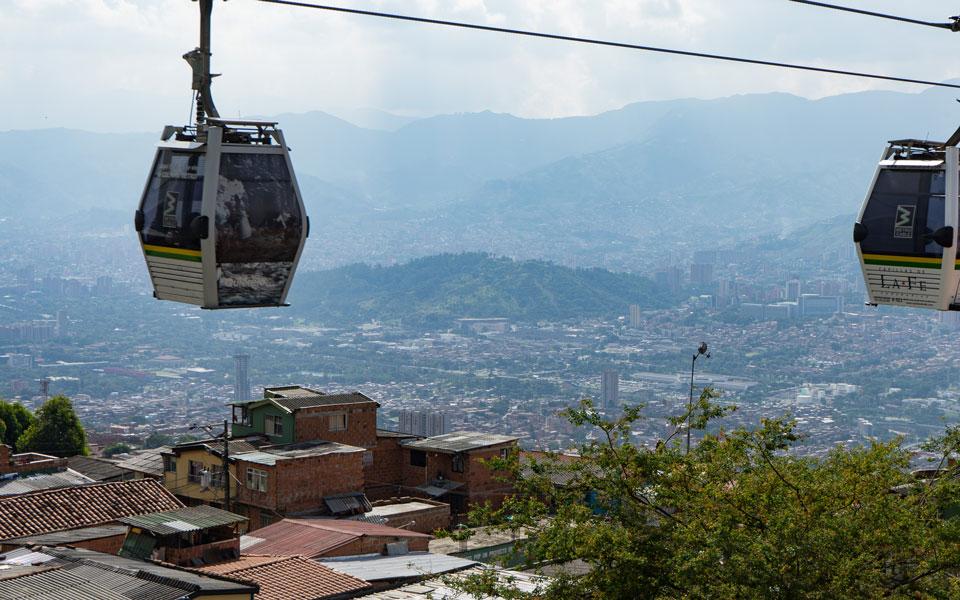 Seilbahn fahren nach Santo Domingo in Medellin